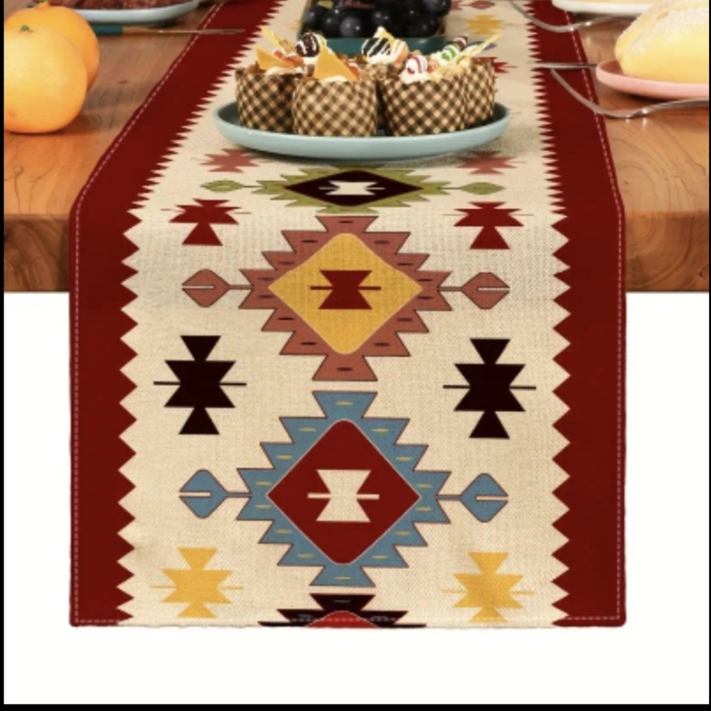 Navajo/Aztec Design Table Runner - Picture 2 of 2
